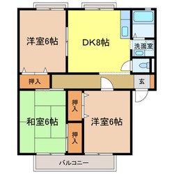 グリーンビレッジA棟の物件間取画像